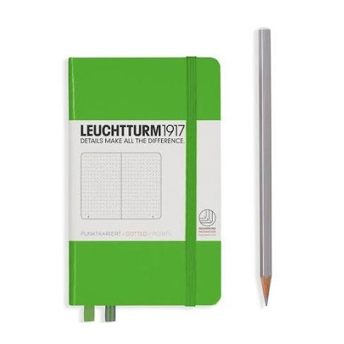 LEUCHTTURM - NOTEBOOK POCKET (A6) DOTTED, SOFTCOVER, 123 NUMBERED PAGES, FRESH GREEN - Buchan's Kerrisdale Stationery