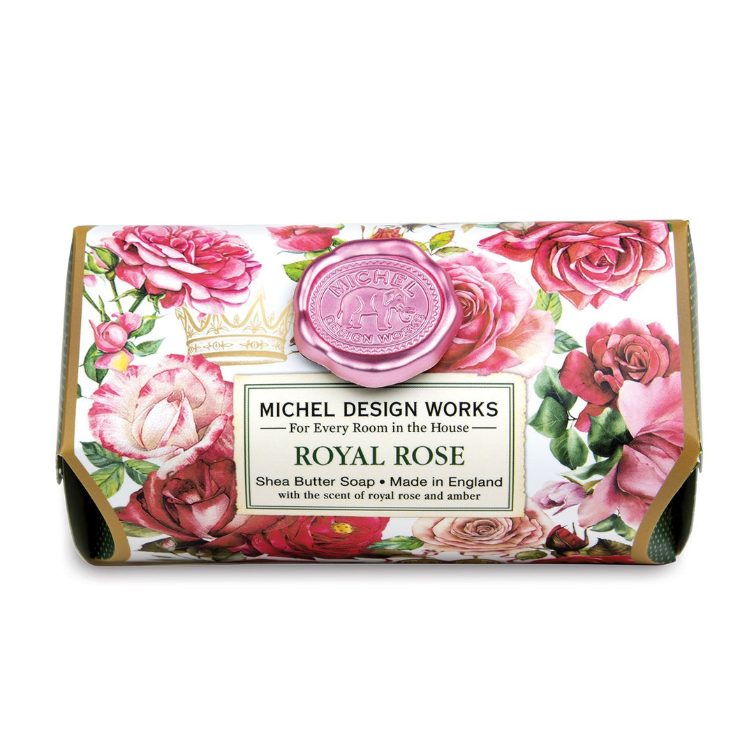 MICHEL DESIGNS - LARGE BATH SOAP BAR - ROYAL ROSE - Buchan's Kerrisdale Stationery