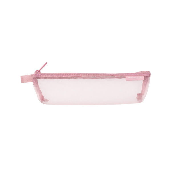 MIDORI - Mesh Pen Case - Limited Colour "Pale Pink" - Buchan's Kerrisdale Stationery