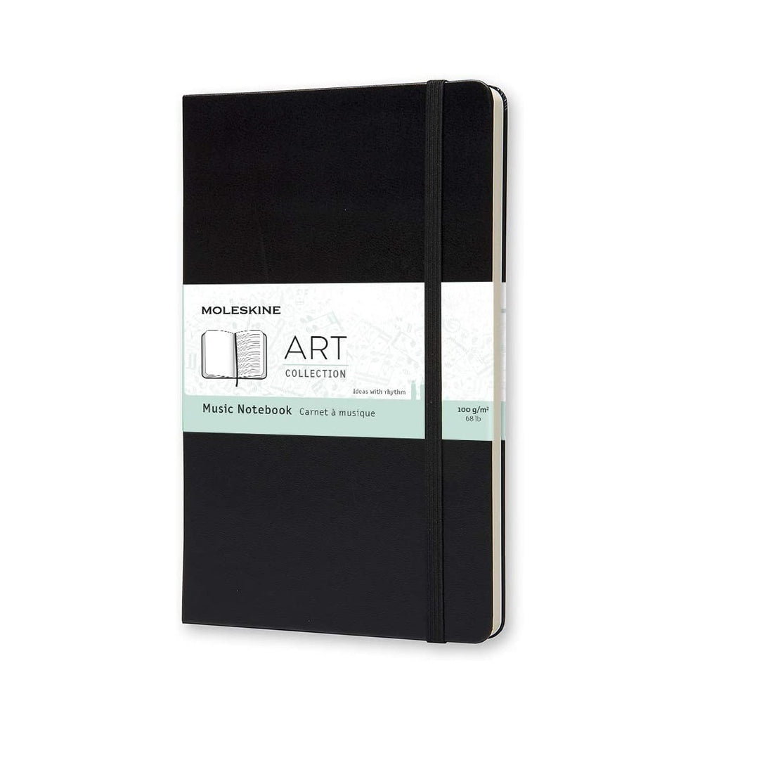 MOLESKINE - ART COLLECTION -BLACK MUSIC NOTE 5"x8.25", 192 PAGES MUSIC PAPER - Buchan's Kerrisdale Stationery