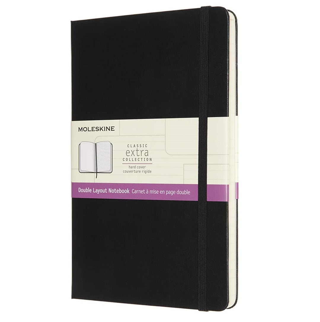 MOLESKINE - CLASSIC EXTRA COLLECTION - HARDCOVER LARGE DOUBLE LAYOUT 5"x8.25" - 240 PAGES PLAIN & LINED - Buchan's Kerrisdale Stationery