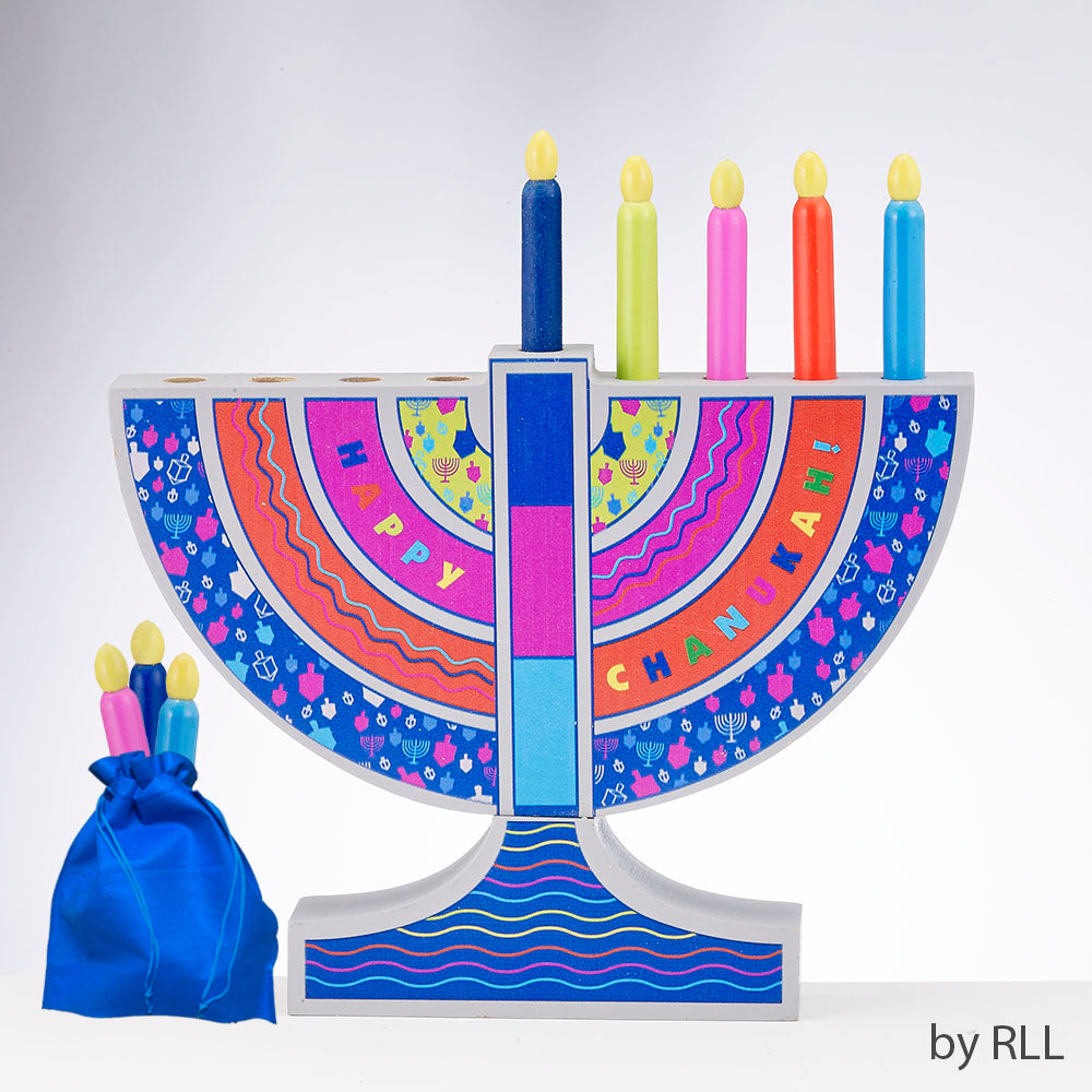 RITE LITE - My Play Wood Menorah With Removable Wood Candles - Buchan's Kerrisdale Stationery