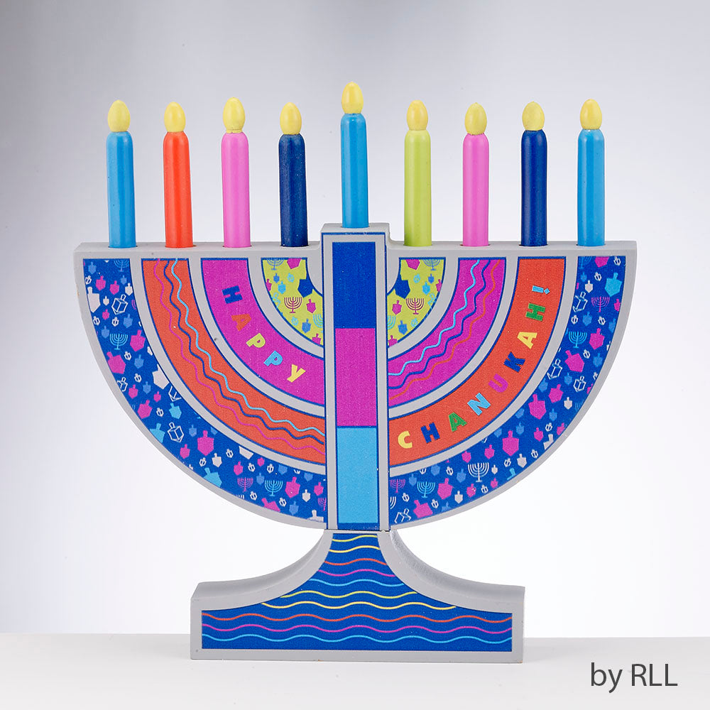 RITE LITE - My Play Wood Menorah With Removable Wood Candles - Buchan's Kerrisdale Stationery