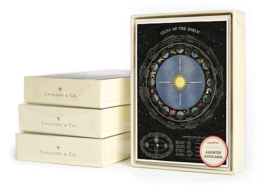 CAVALLINI & CO - Boxed Note Cards "Celestial" - Buchan's Kerrisdale Stationery
