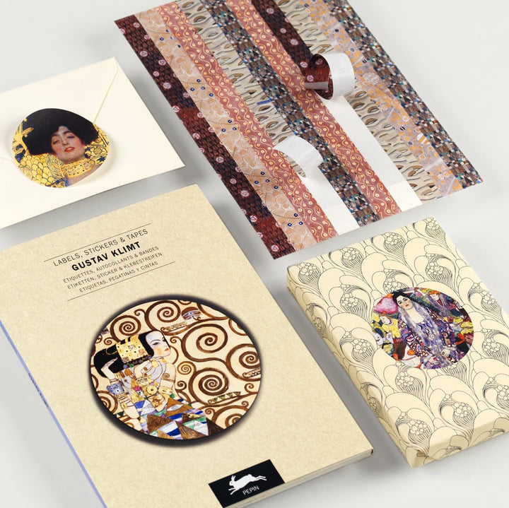 PEPIN PRESS – 250 Pcs. LABEL, STICKER & TAPE BOOK – ‘Gustav Klimt' - Buchan's Kerrisdale Stationery