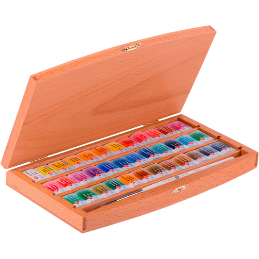 NEVA PALETTE - Gift watercolor set "White Nights", 36 colours, beech - Buchan's Kerrisdale Stationery