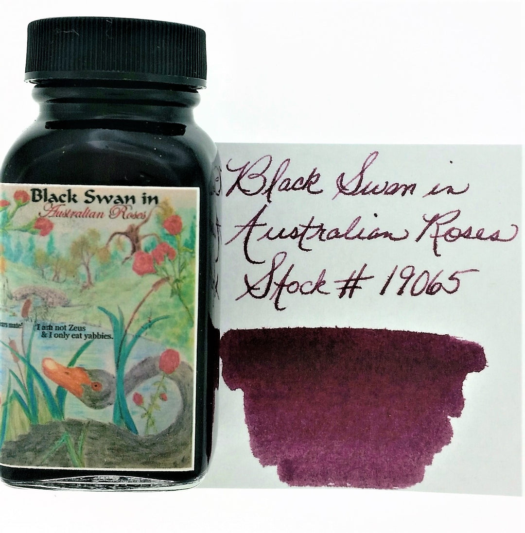 Noodler's Ink Bottled Fountain Pen Inks (3oz-90ml) - AUSTRALIAN ROSES (BLACK SWAN) - Buchan's Kerrisdale Stationery