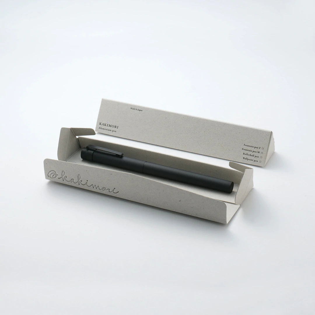 Kakimori - Refillable Rollerball Pen 0.5mm - Aluminum Metal - Buchan's Kerrisdale Stationery
