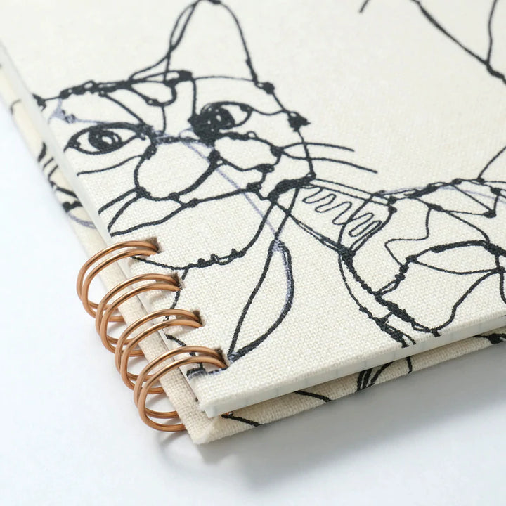 Kakimori - Fabric Cover B6 Notebook Design by KOKKA - 'Cat' - Buchan's Kerrisdale Stationery