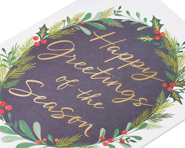 PAPYRUS - GREETINGS OF THE SEASON CHRISTMAS BOXED CARDS, 14-COUNT - Buchan's Kerrisdale Stationery