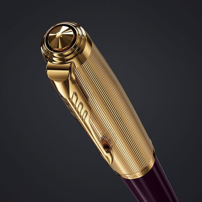 PARKER - 51 Premium GT Ballpoint Pen - Plum Gold Trim - Buchan's Kerrisdale Stationery