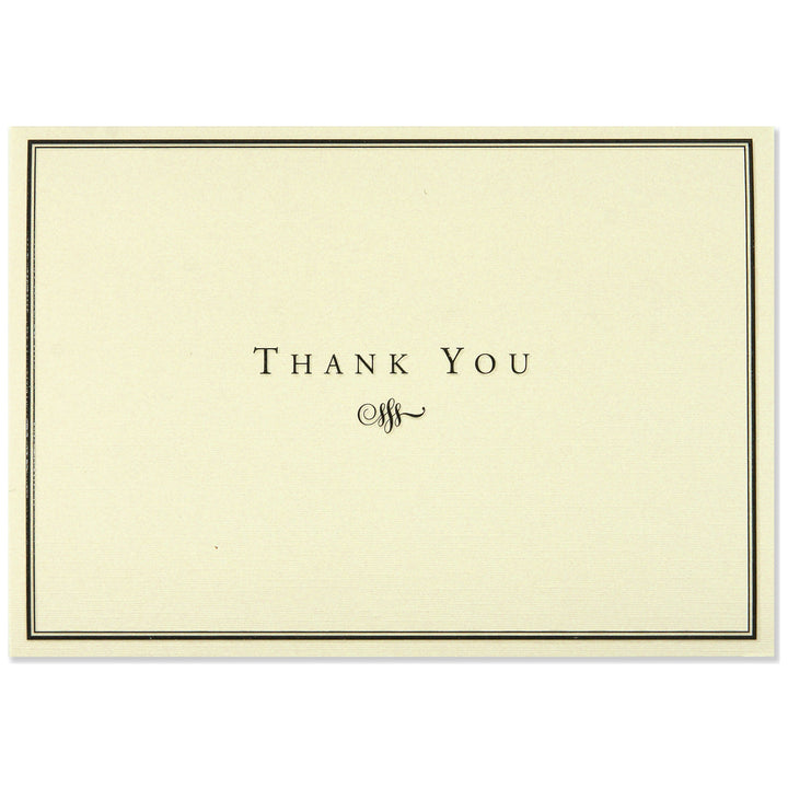 PETER PAUPER PRESS - BLACK AND CREAM THANK YOU NOTES - Buchan's Kerrisdale Stationery