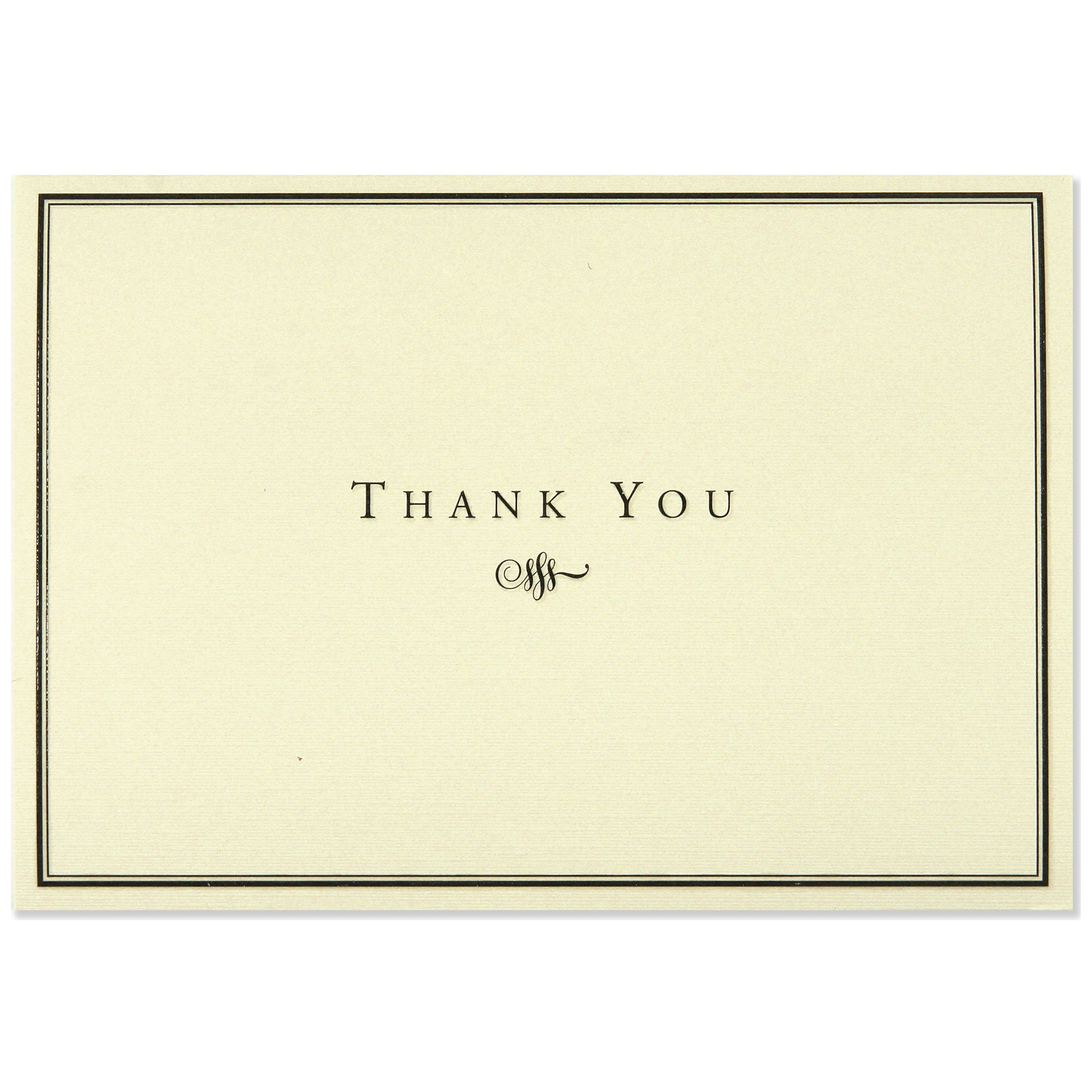 PETER PAUPER PRESS - BLACK AND CREAM THANK YOU NOTES - Buchan's Kerrisdale Stationery