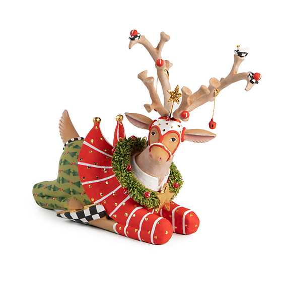 PATIENCE BREWSTER - Dash Away Sitting Prancer Reindeer Figure - Buchan's Kerrisdale Stationery