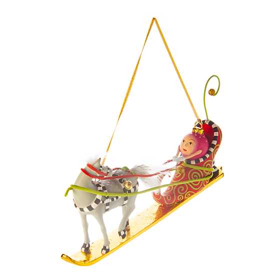 PATIENCE BREWSTER - Jingle Bells Sleigh with Shoe Ornament - Buchan's Kerrisdale Stationery