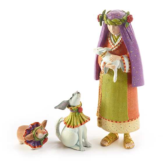 PATIENCE BREWSTER -  Nativity Shepherdess with Dog Figures - Buchan's Kerrisdale Stationery