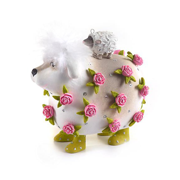 PATIENCE BREWSTER - Willow Working Sheepdog & Lamb Ornament - Buchan's Kerrisdale Stationery