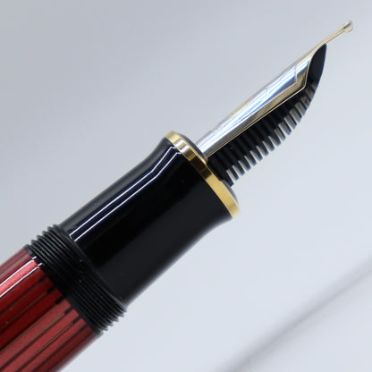 PELIKAN Souverän Fountain Pen - M600 Black-Red - Buchan's Kerrisdale Stationery