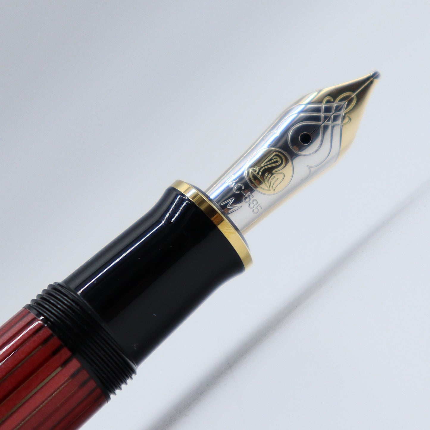 PELIKAN Souverän Fountain Pen - M600 Black-Red - Buchan's Kerrisdale Stationery