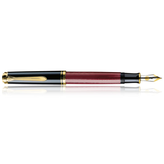 PELIKAN Souverän Fountain Pen - M600 Black-Red - Buchan's Kerrisdale Stationery