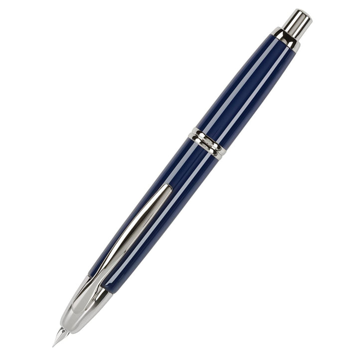 PILOT - Capless Vanishing Point Fountain Pen - Blue and Silver with 18k Rhodium Plated Gold Nib - Buchan's Kerrisdale Stationery
