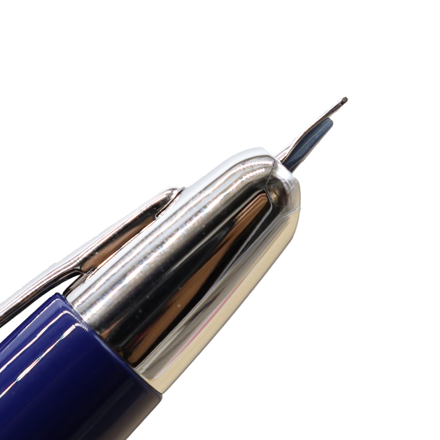 PILOT - Capless Vanishing Point Fountain Pen - Blue and Silver with 18k Rhodium Plated Gold Nib - Buchan's Kerrisdale Stationery