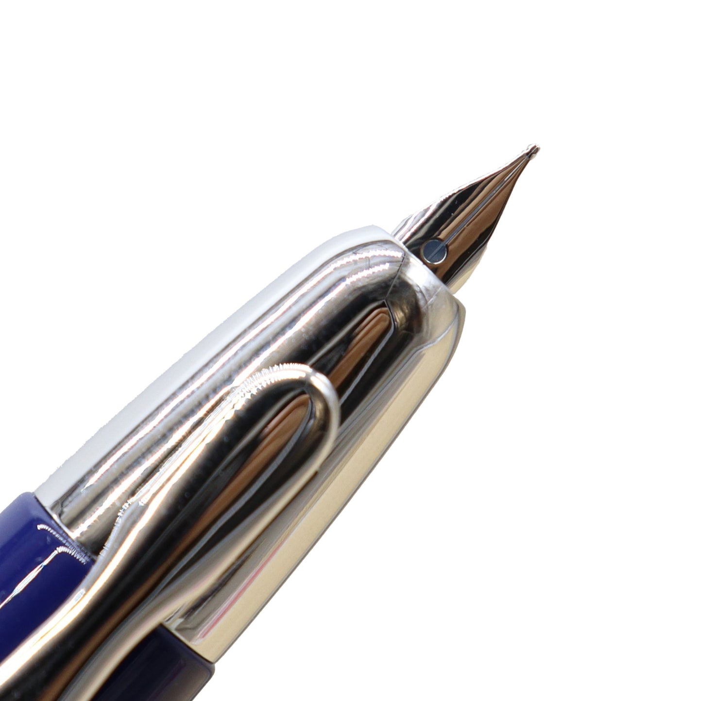 PILOT - Capless Vanishing Point Fountain Pen - Blue and Silver with 18k Rhodium Plated Gold Nib - Buchan's Kerrisdale Stationery