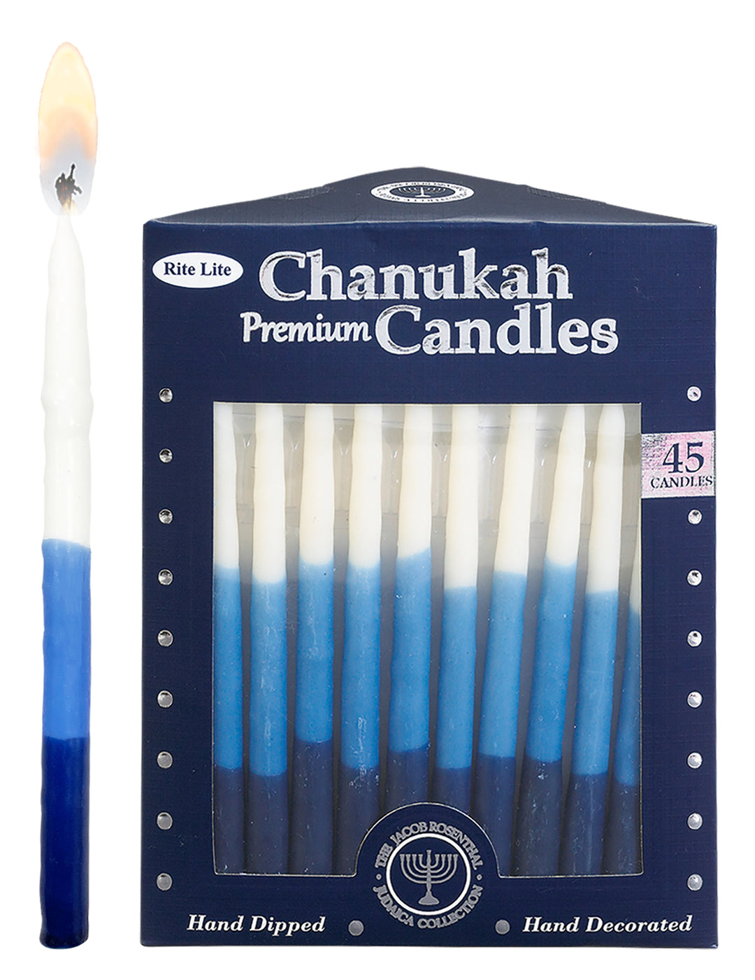 Rite Lite – Premium Chanukah (Hanukkah) Candles – Blue, Light Blue & White - Buchan's Kerrisdale Stationery