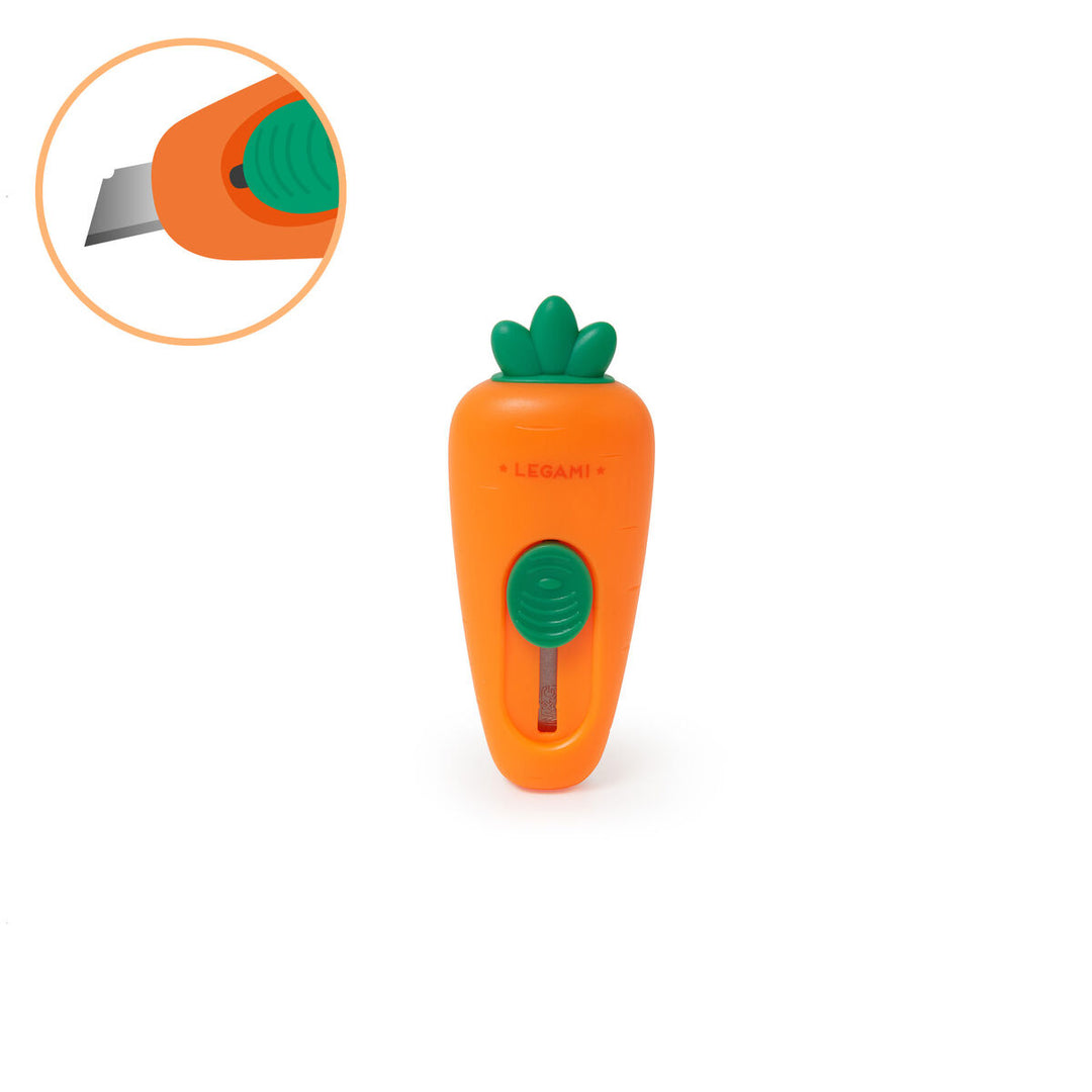 LEGAMI - Mini Retractable Cutter - Carrot - Buchan's Kerrisdale Stationery