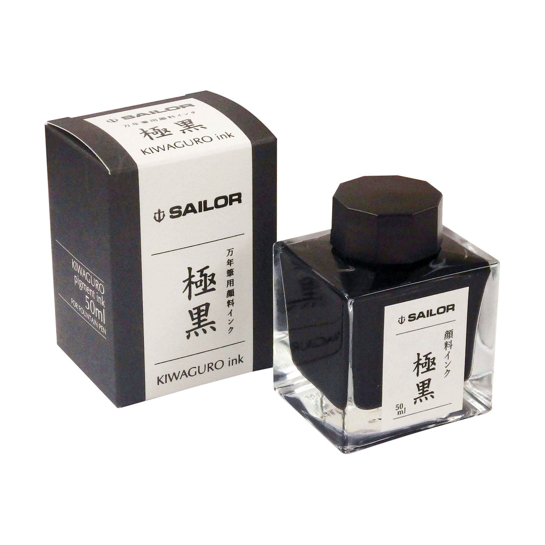 SAILOR PEN - Pigment Ink - Bottled Fountain Pen Ink (50 ml) - Kiwaguro (Black) - Buchan's Kerrisdale Stationery