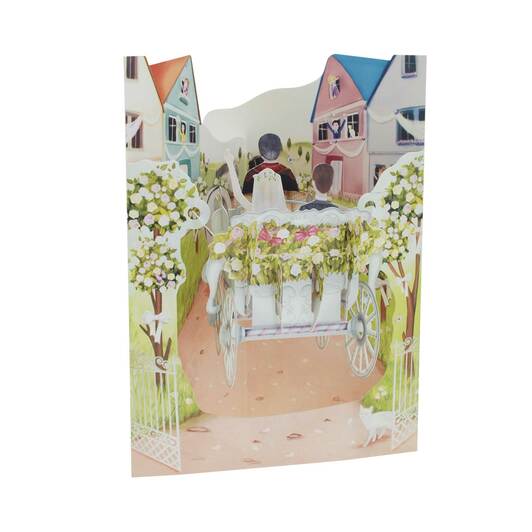 SANTORO SWING CARD - WEDDING CARRIAGE - Buchan's Kerrisdale Stationery