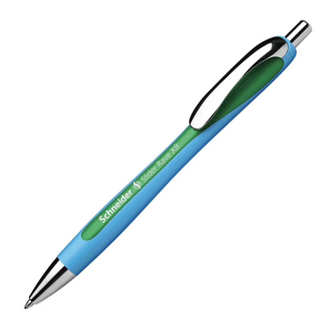SCHNEIDER - Retractable Ballpoint Pen - Slider Rave XB "Green" - Buchan's Kerrisdale Stationery