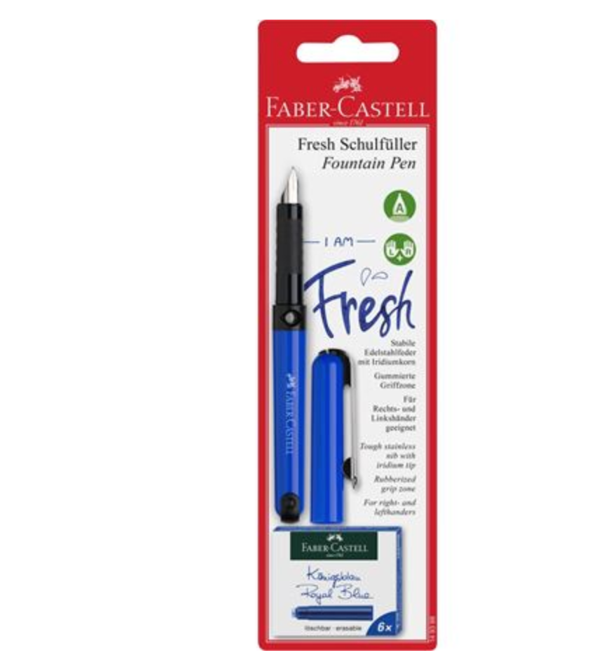 FABER CASTELL - Fresh school fountain pen - BLUE - Buchan's Kerrisdale Stationery