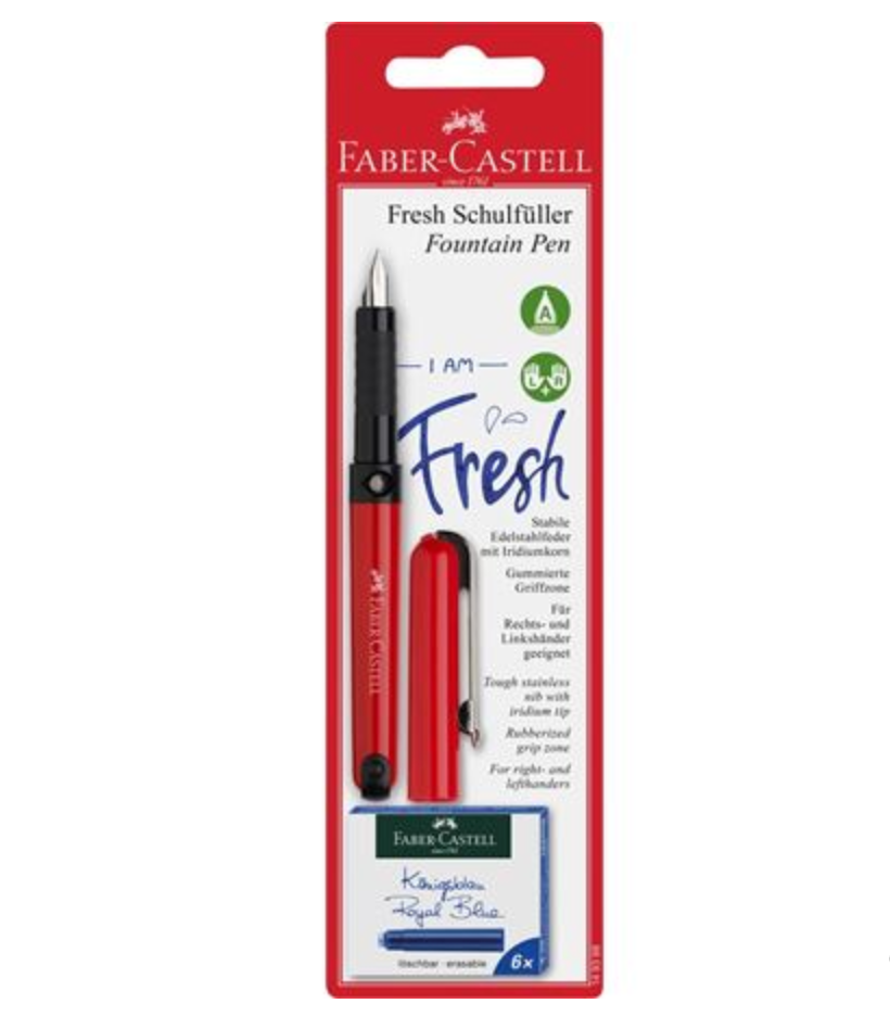 FABER CASTELL - Fresh school fountain pen - RED - Buchan's Kerrisdale Stationery