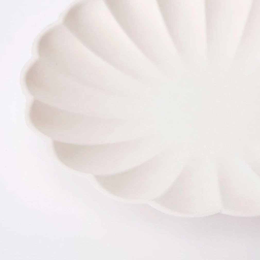 MERI MERI -  Small Cream Compostable Plates (x 8) - Buchan's Kerrisdale Stationery