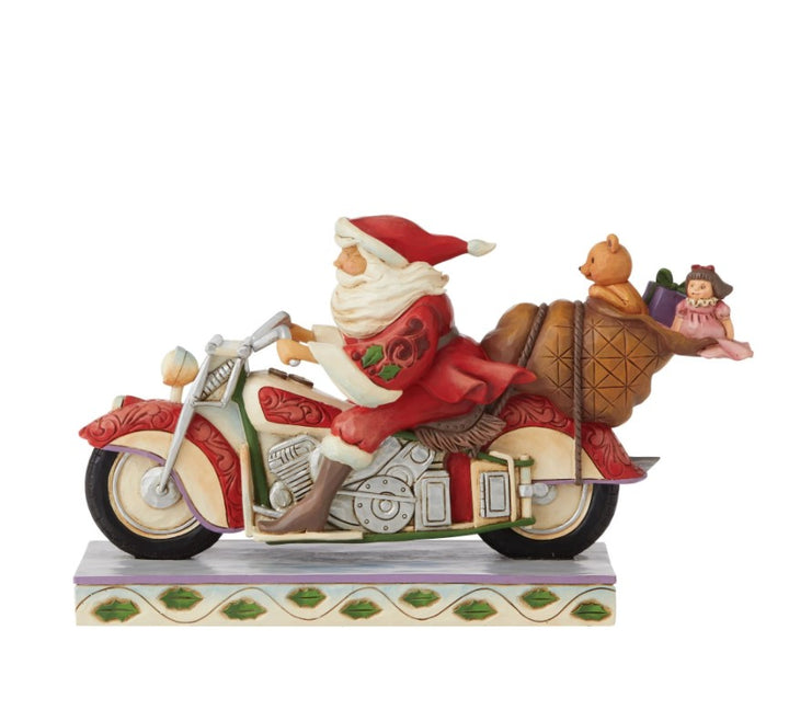 JIM SHORE - Figurine - Country Living "Santa Riding Motorcycle" - Buchan's Kerrisdale Stationery