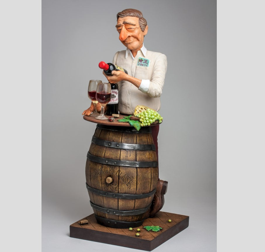 Guillermo Forchino – Large Comic Art Figurine – “The Wine Lover” - Buchan's Kerrisdale Stationery