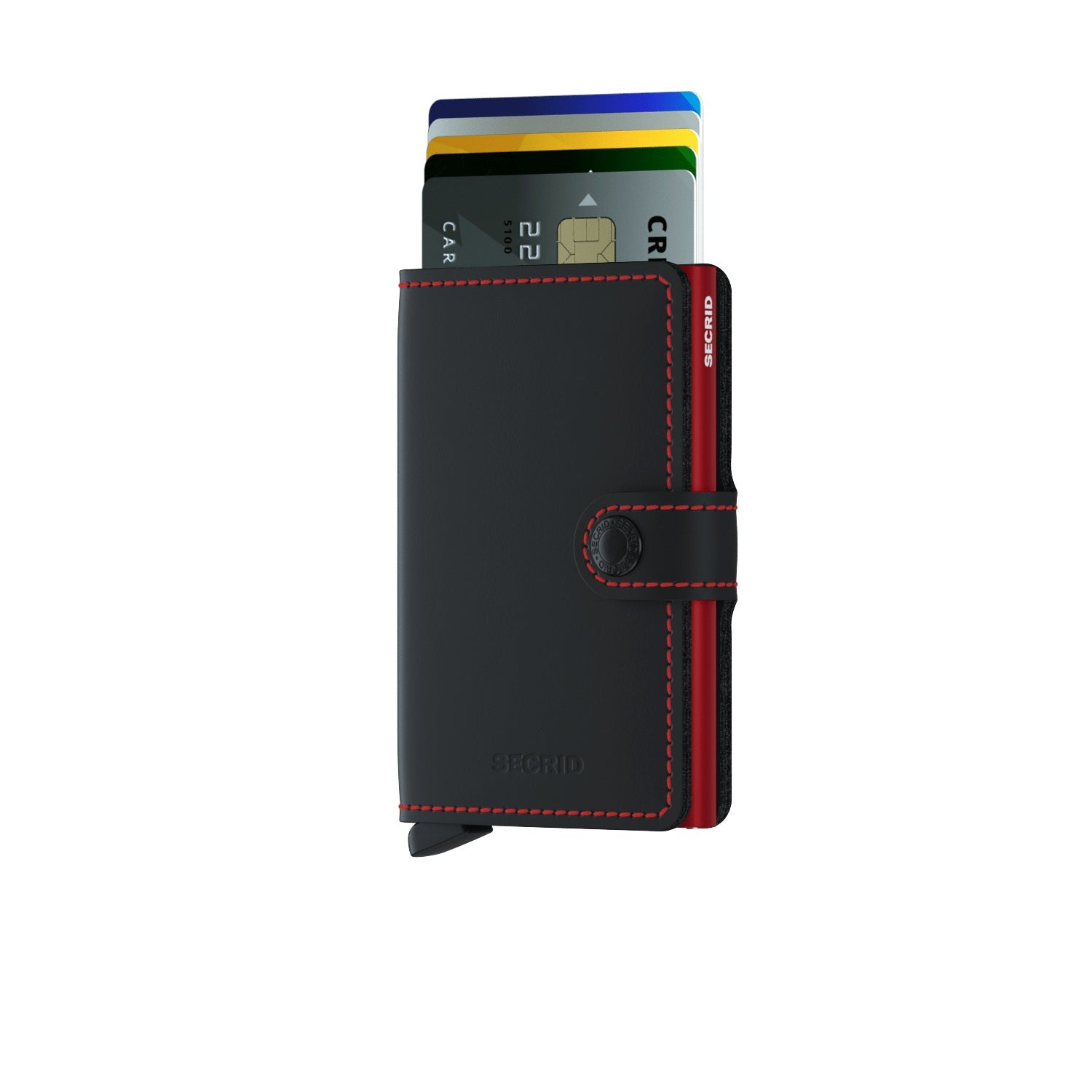 Secrid Miniwallet Matte Black&Red - Buchan's Kerrisdale Stationery