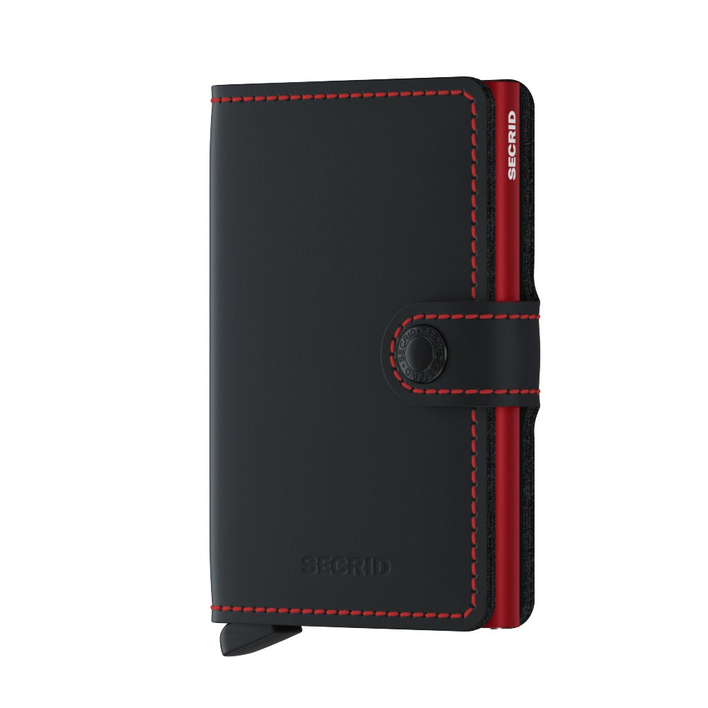 Secrid Miniwallet Matte Black&Red - Buchan's Kerrisdale Stationery