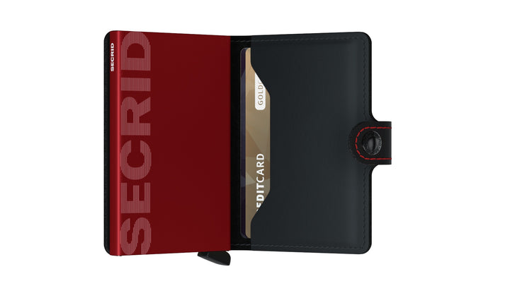 Secrid Miniwallet Matte Black&Red - Buchan's Kerrisdale Stationery
