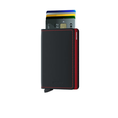 Secrid Slimwallet Matte Black&Red - Buchan's Kerrisdale Stationery