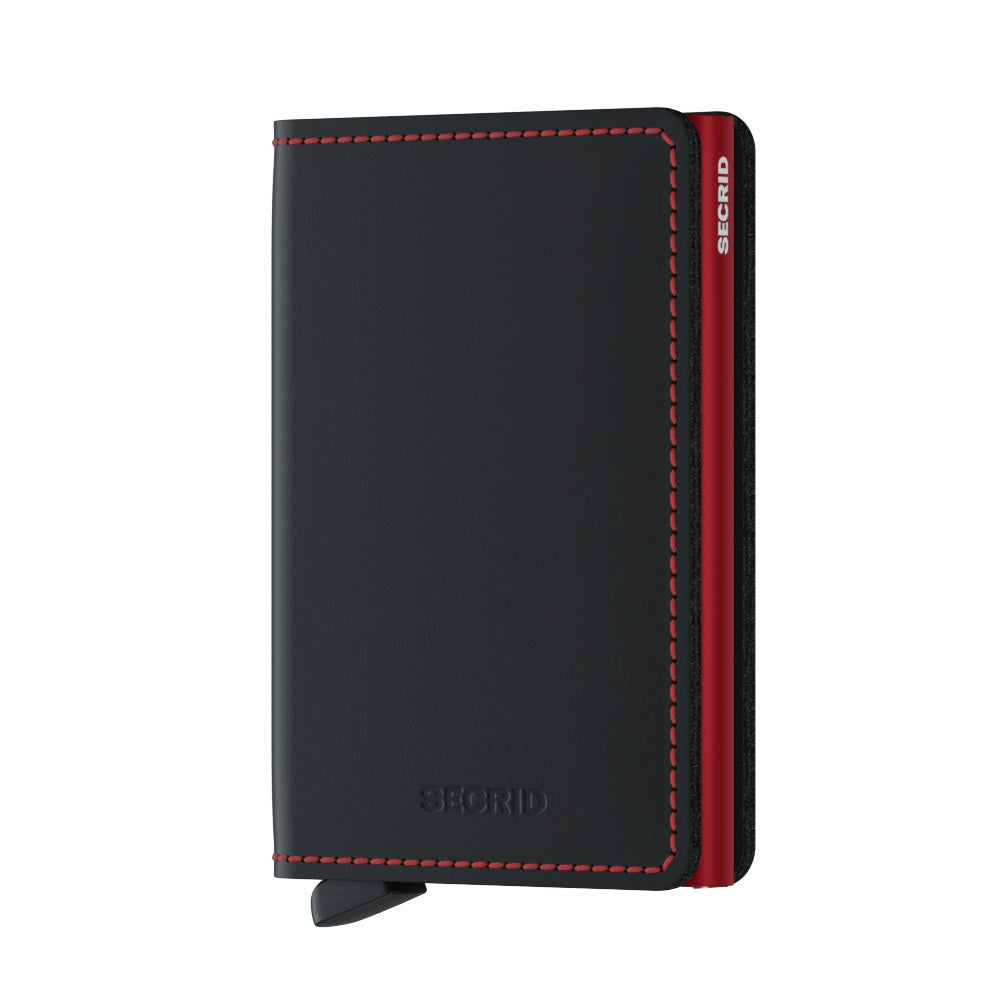 Secrid Slimwallet Matte Black&Red - Buchan's Kerrisdale Stationery