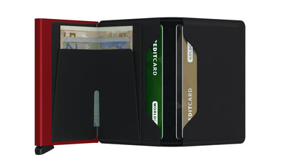 Secrid Slimwallet Matte Black&Red - Buchan's Kerrisdale Stationery