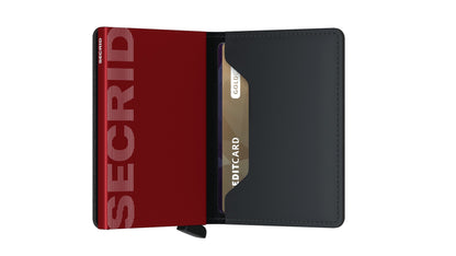 Secrid Slimwallet Matte Black&Red - Buchan's Kerrisdale Stationery