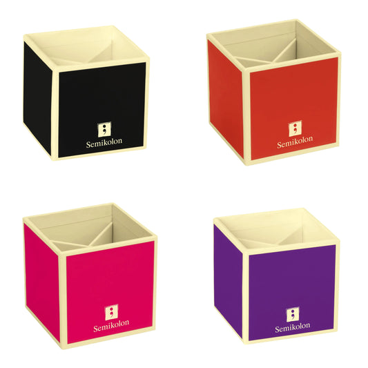 Semikolon Pencil Cup with Four Separate Compartments - Buchan's Kerrisdale Stationery