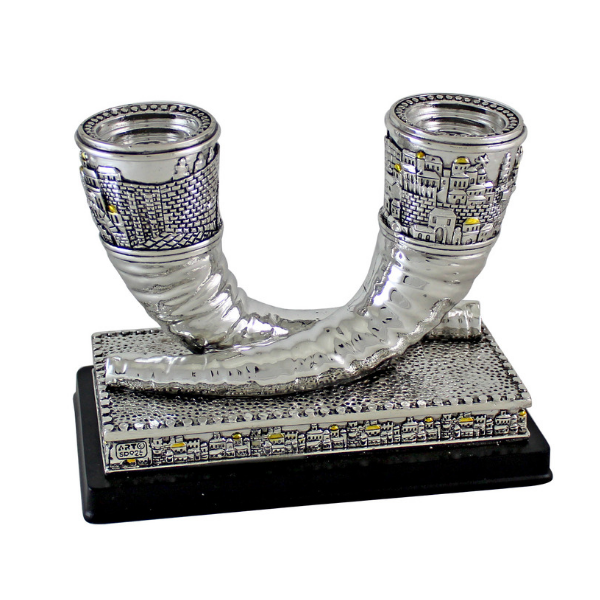 "SHOFAR" SILVER CANDLESTICKS - Buchan's Kerrisdale Stationery