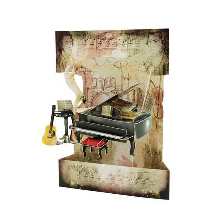 SANTORO SWING CARD - PIANO AND MUSIC - Buchan's Kerrisdale Stationery