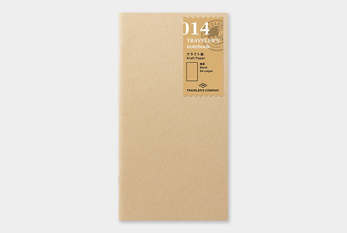 TRAVELER'S COMPANY JAPAN (MIDORI) - 014 Notebook Refill Kraft Paper Notebook Blank (Regular Size) - Buchan's Kerrisdale Stationery