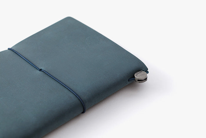 TRAVELER'S COMPANY JAPAN (MIDORI) - Traveler's Notebook Starter Kit Leather Cover Blue (Passport Size) - Buchan's Kerrisdale Stationery