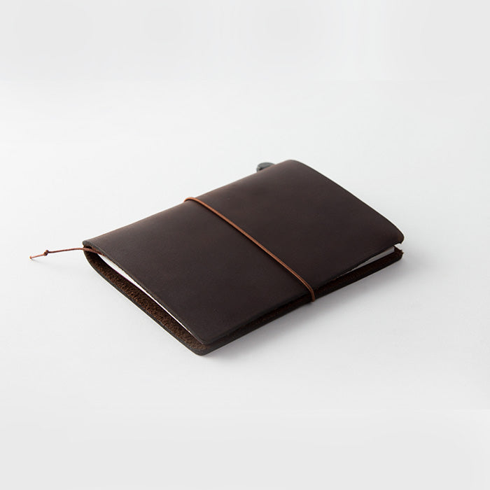 TRAVELER'S COMPANY JAPAN (MIDORI) - Traveler's Notebook Starter Kit Leather Cover Brown (Passport Size) - Buchan's Kerrisdale Stationery